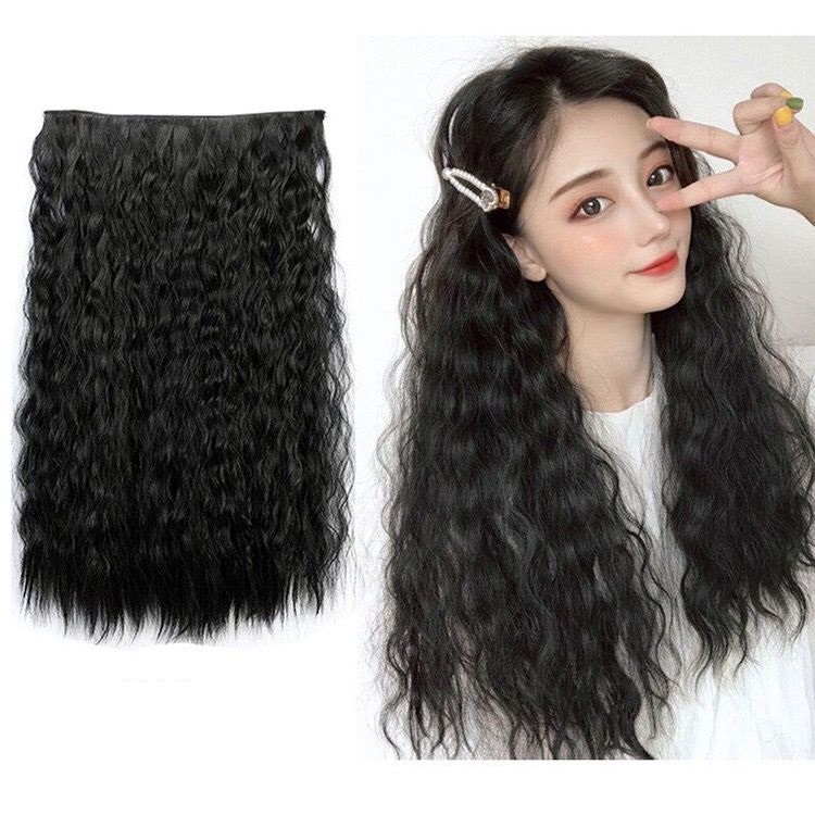 Jual Hairclip Natural Keriting Panjang 5 Clips , Rambut Extension