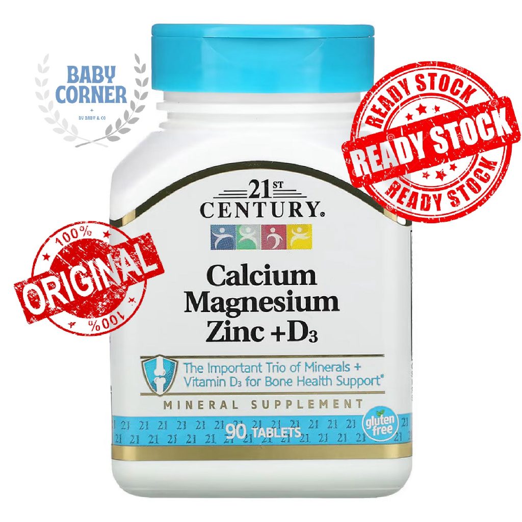 Jual READY STOCK! ORIGINAL dari USA! 21st Century Calcium Magnesium Zinc dengan D3 Supplement