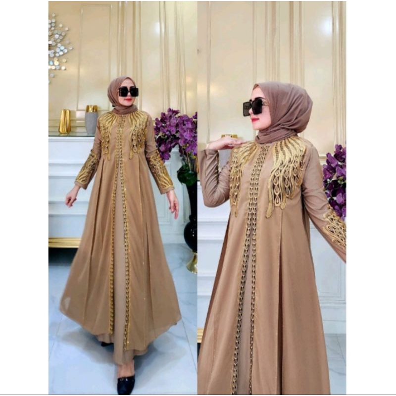 GAMIS ABAYA TURKEY AMEERA SERI WARNA BUKAPINTU JERSEY PREMIUM TERBARU