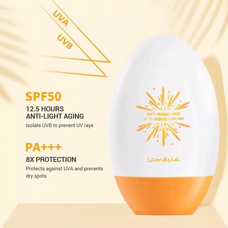 Jual Lameila Sun Block Spf Sun Screen Wajah Tahan Pa Jam Egg Sunblock Shopee Indonesia