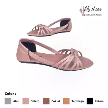 LILY SHOES Annisa Sepatu Balet Flat Wanita Real Pict Trendy Berkualitas