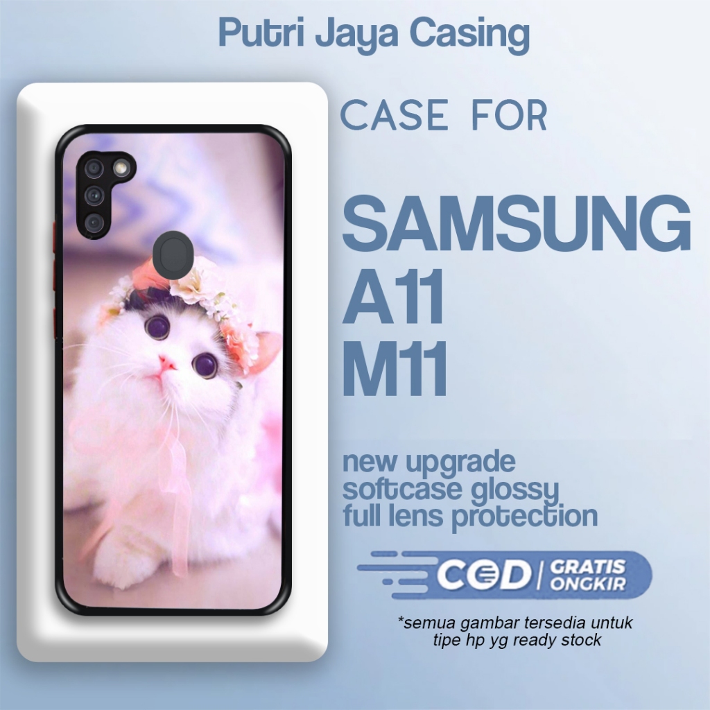 Cat Casing Hp A11 MHKEID Casing Hp Samsung Galaxy A10 A11 M33 Case