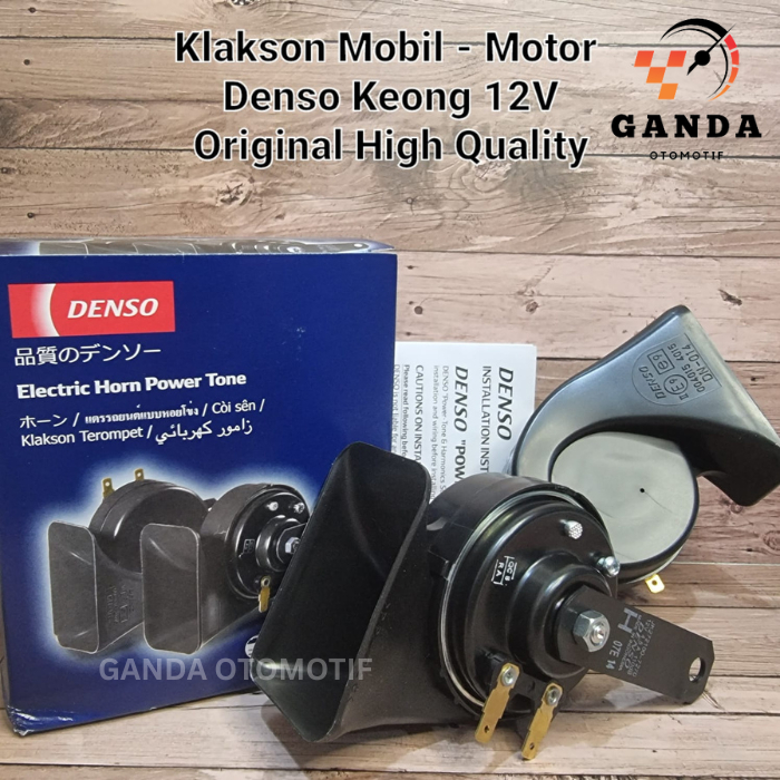 Jual KLAKSON MOBIL / MOTOR DENSO KEONG POWER TONE 12V ORIGINAL + RELAY