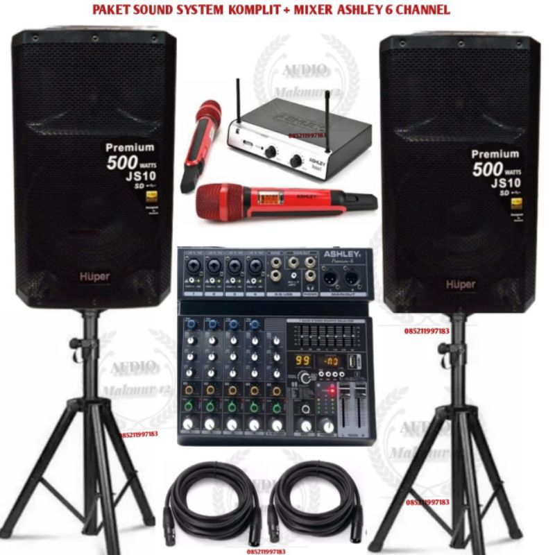 Jual Paket Sound System Huper Js Huper Js Inch Original Plus Mixer Ashley Shopee Indonesia