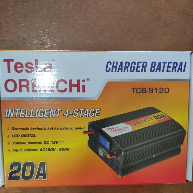 Jual pengecas aki 20ampere 12v TESLA ORENCHI / pengecas baterai 20A TCB