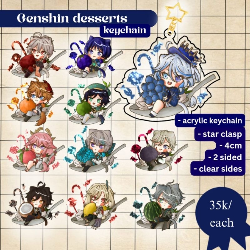 Jual Pre-order cf17 genshin impact keychain | Shopee Indonesia