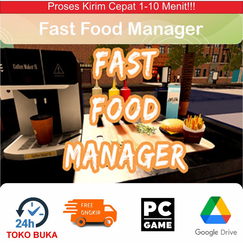 Jual FAST FOOD MANAGER | PC GAMES | LAPTOP GAMES | TERMURAH | Shopee  Indonesia