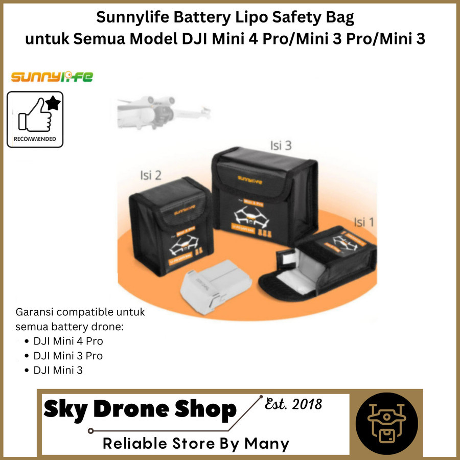 Protection Batterie Drone Sac Anti-déflagrant MotuTech Pour Batteries Lipo DJI - Protection Feu Et Explosion - 3 Batteries Sac Sécurité Drone Dji