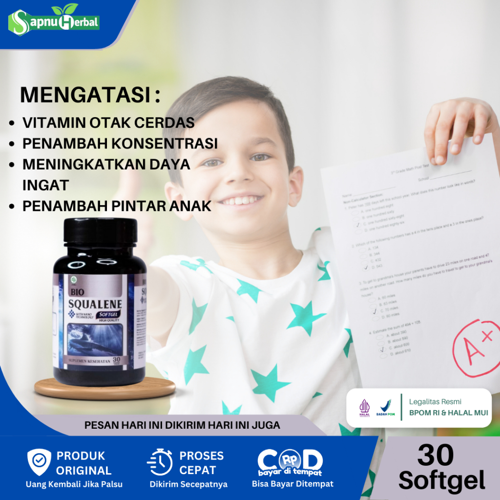 Jual Vitamin Kecerdasan Otak Anak, Suplemen Penguat Daya Ingat Otak ...