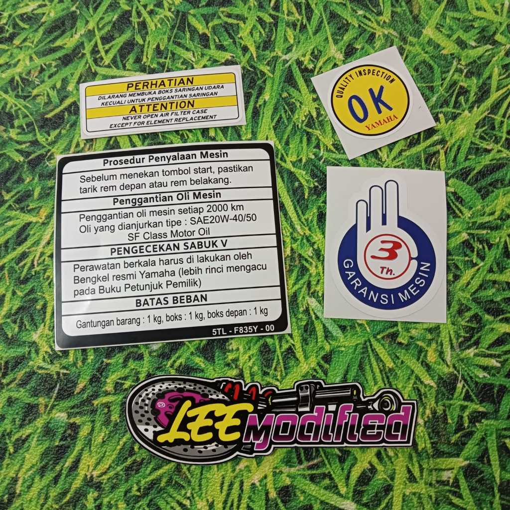 Jual stiker prosedur mio set warning oke / stiker prosedur mio / stiker ...