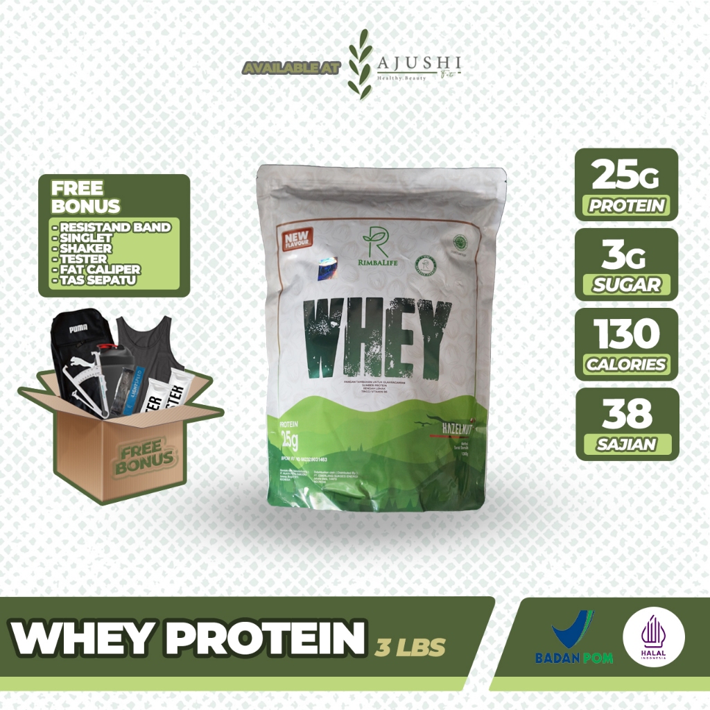 Jual Rimbalife Whey Protein 3 Lbs 3Lbs 1360 Gram BPOM Halal Rimba Life