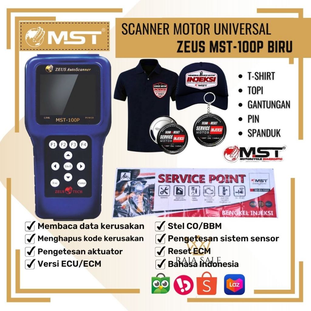 Jual Scanner Motor Universal MASTER ZEUS MST 100P, Alat Untuk
