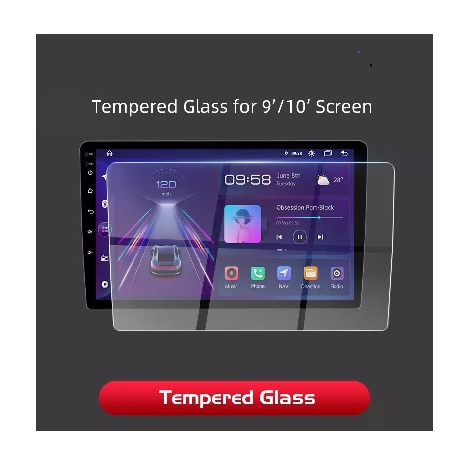 Jual Tempered Glass Headunit Android Screen Protector 9 / 10 Inch Kaca ...