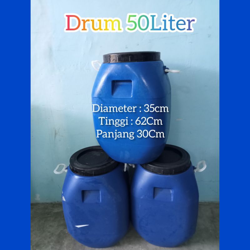 Jual Drum Tong Plastik Tong Air Drum Biru Plastik Gentong Air Penampungan Air Tandon