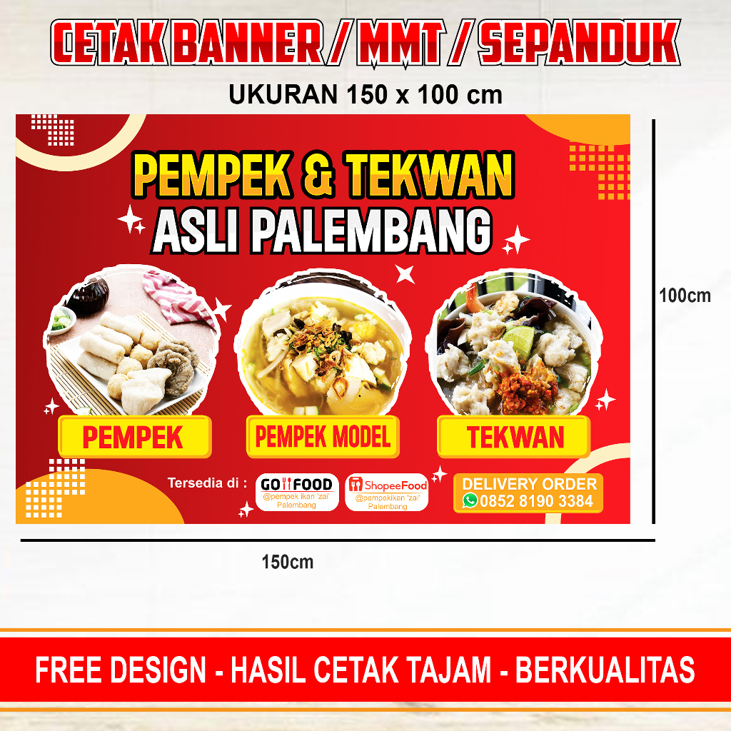 Jual Cetak Banner Mmt Jajanan Ukuran 150x100cm Free Desain Spanduk