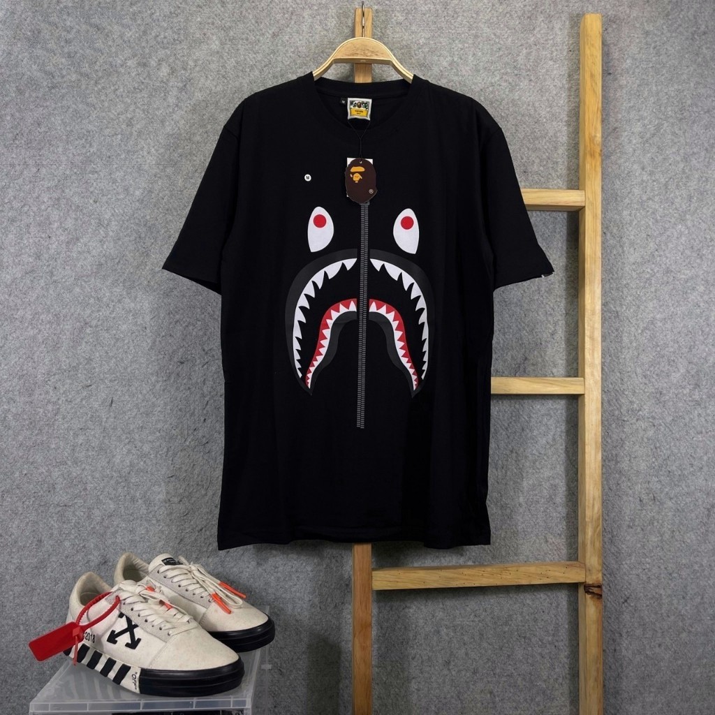 Jual KAOS TSHIRT A BATHING APE BAPE SHARK BLACK Shopee Indonesia