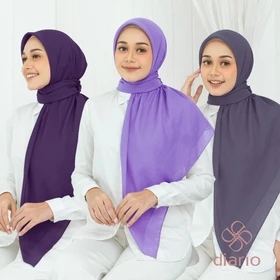 Diario Kerudung Segi Empat Ultrafine Plain Scarf Purple Series