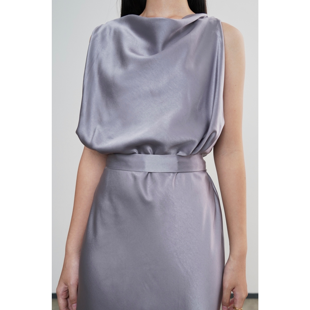 Jual PAFON Neva Dress - Ash Grey | Shopee Indonesia