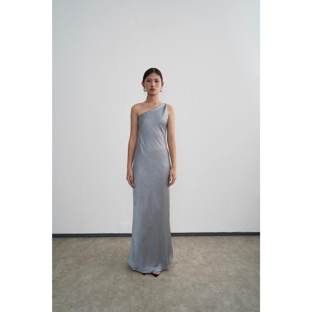 Jual PAFON Celie Dress - Ash Grey | Shopee Indonesia