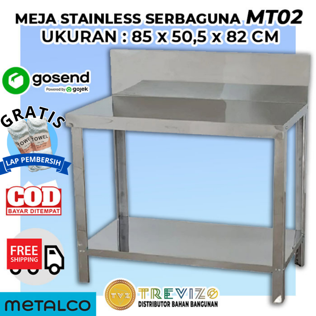 Jual Meja Kompor Meja Dapur Stainless Steel Minimalis MT 2 Metalco ...