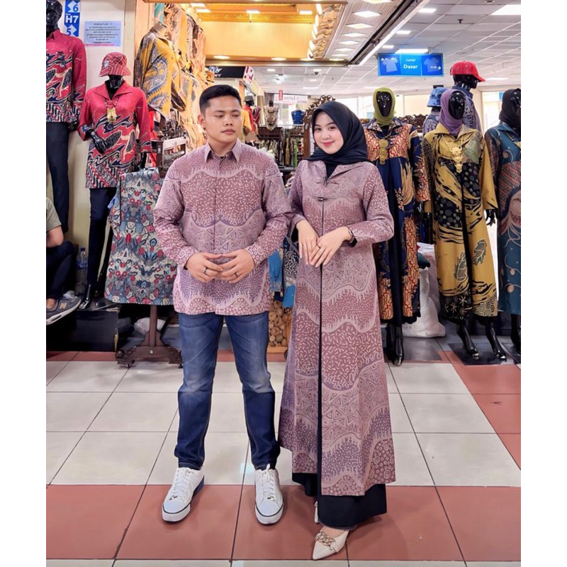 Jual Batik couple model Auter Bahan Doby Solo | Shopee Indonesia