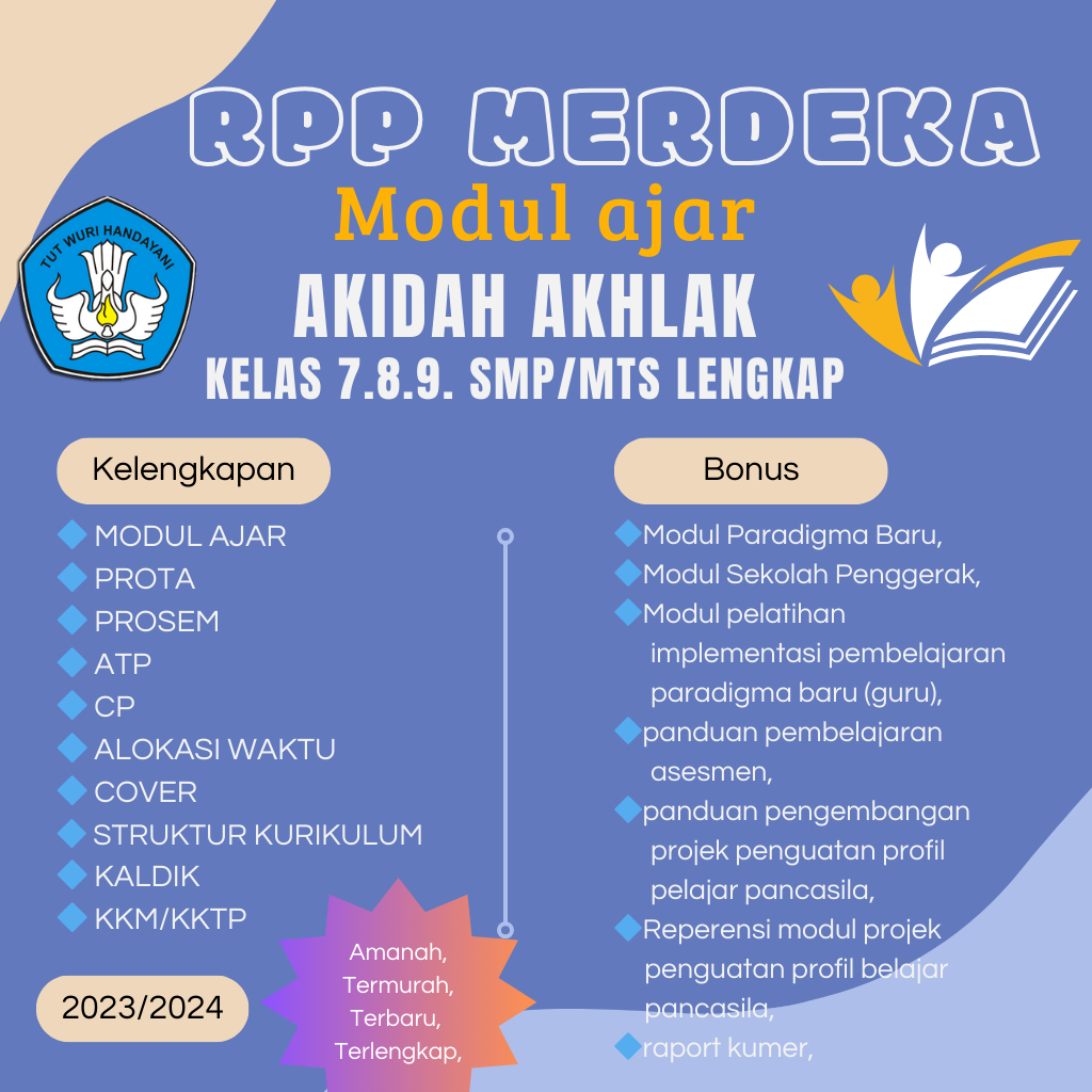 Jual MODUL AJAR AKIDAH AKHLAK KELAS 7,8,9 SMP/MTS KURIKULUM MERDEKA ...