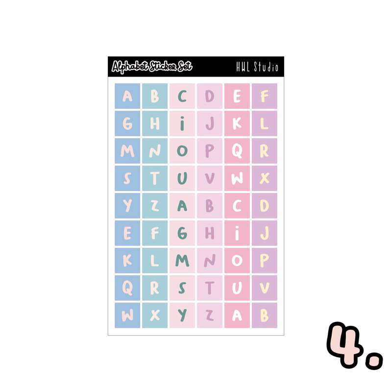 Jual HWL STUDIO - Alphabet Sticker - Sticker Huruf - Sticker Dekorasi ...