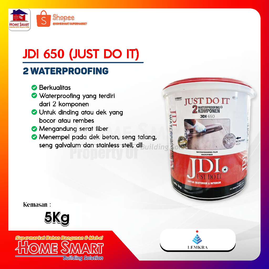 Jual Lemkra JDI 650 Waterproofing 2 Komponen 5kg | Shopee Indonesia