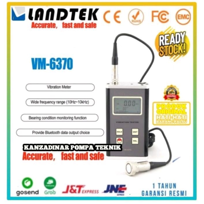 Jual Vibration Meter Landtek VM6370 Alat Penguji Getaran Motor Akurasi