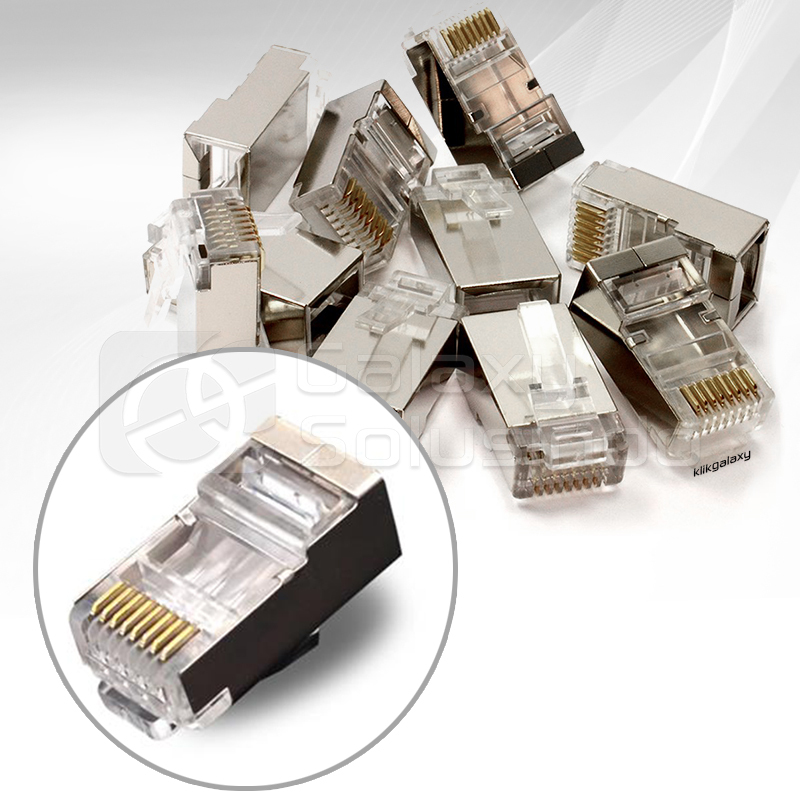 Jual Generic RJ45 CAT6 Connector Besi - 50 Pcs | Shopee Indonesia