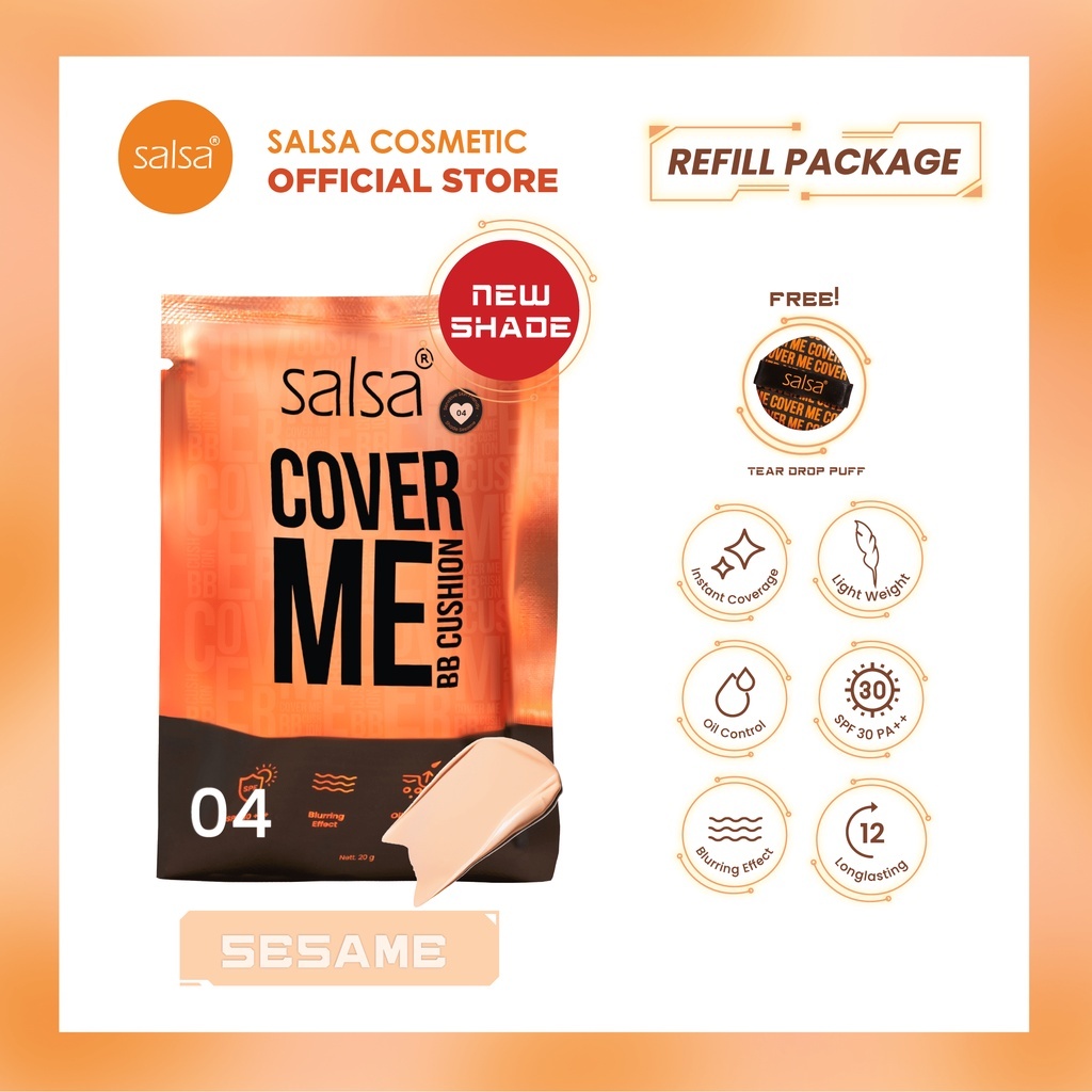 Jual SALSA Cover Me BB Cushion Refill Semi Matte with Red Algae