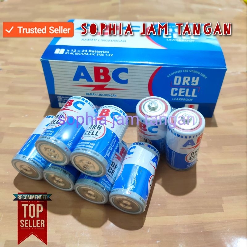 Jual HARGA PER BIJI TERMURAH BATERAI ABC R14 , BATERAI TYPE C , BATERAI ...