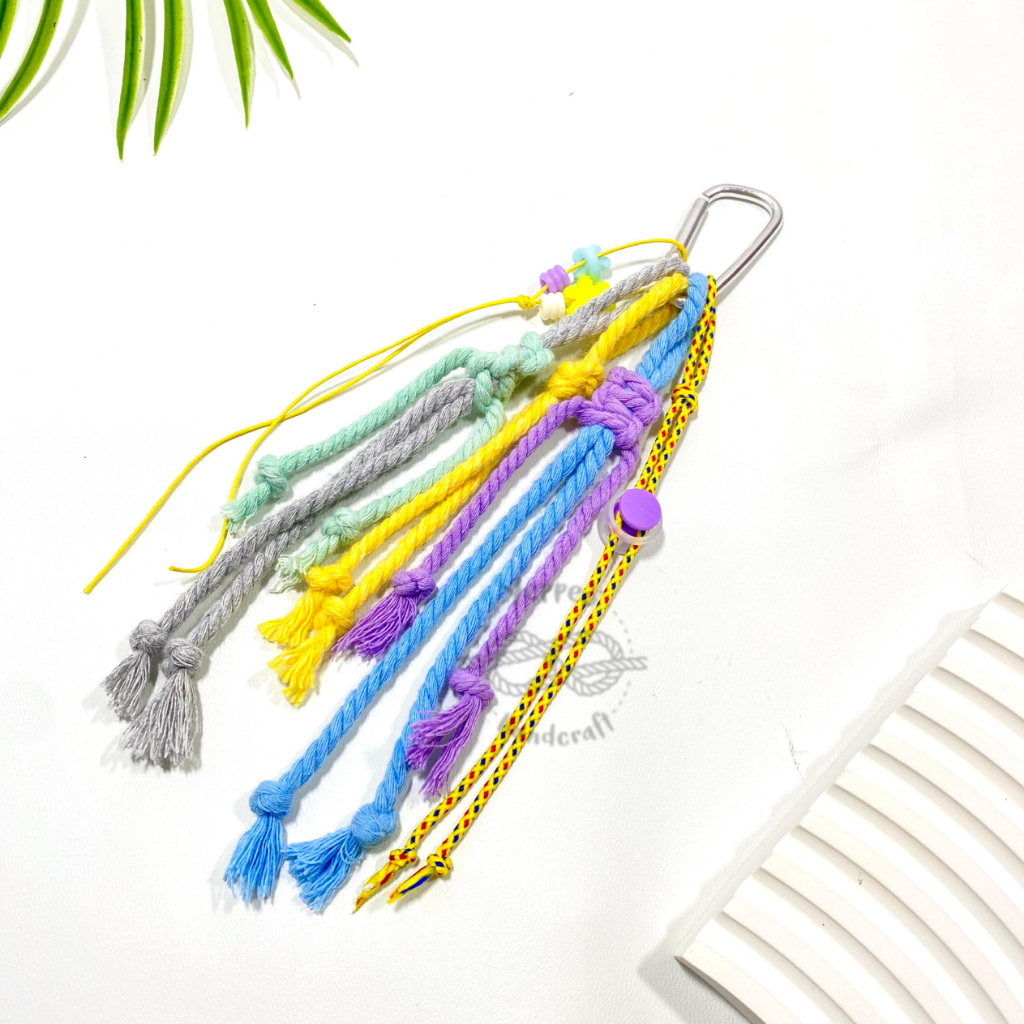 Jual READY STOK BAG CHARM Macrame Keychain Carabiner Tali Tas Aksesoris ...