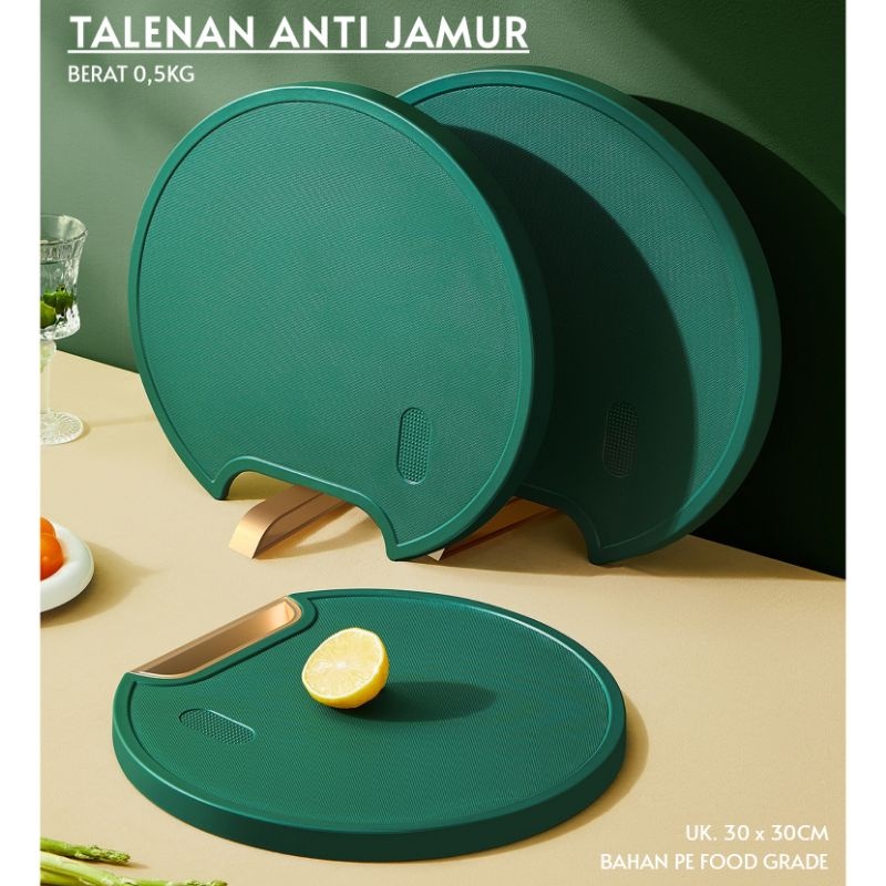 Jual Talenan Bulat Anti Jamur 2in1 Alas Tatakan Pemotong Buah Sayuran ...