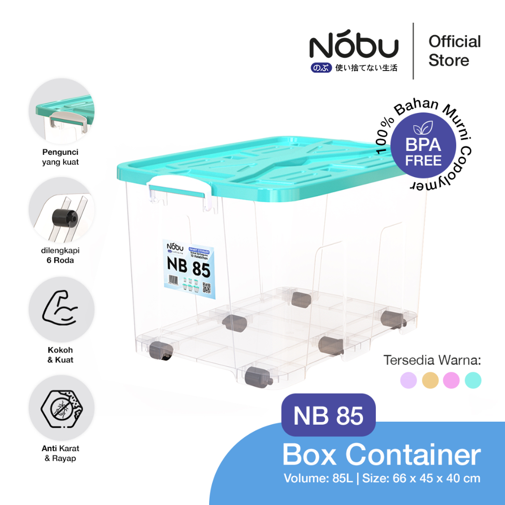Jual NOBU Smart Storage Container Box 85L Tempat Penyimpanan ...