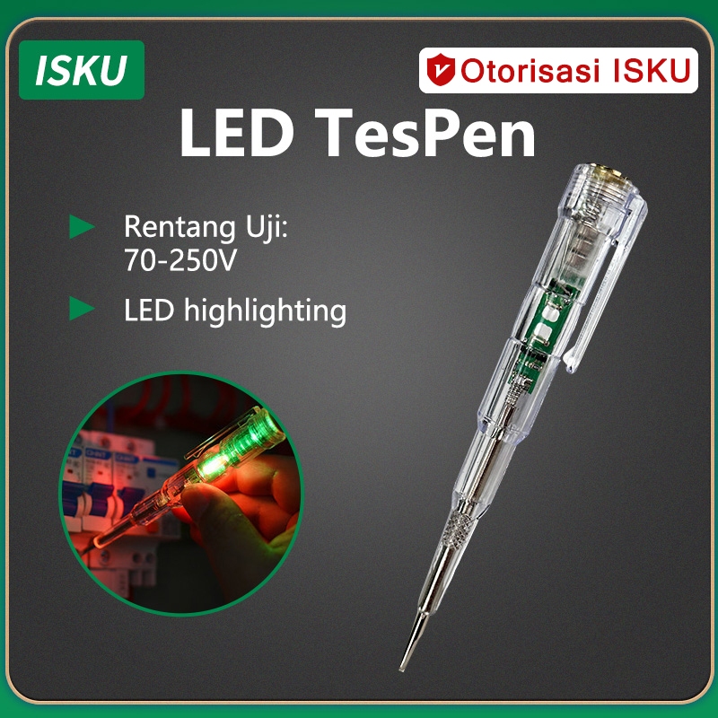 Jual ISKU obeng tespen/tes listrik periksa kabel rusak/tes listrik ...