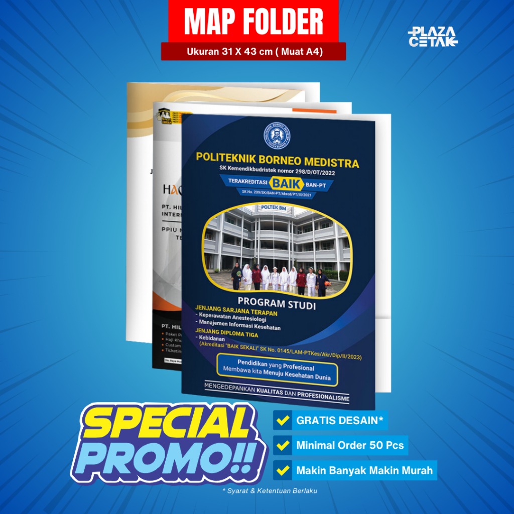 Jual Map Folder A4 Cetak Custom (Minimal 50 pcs) | Shopee Indonesia
