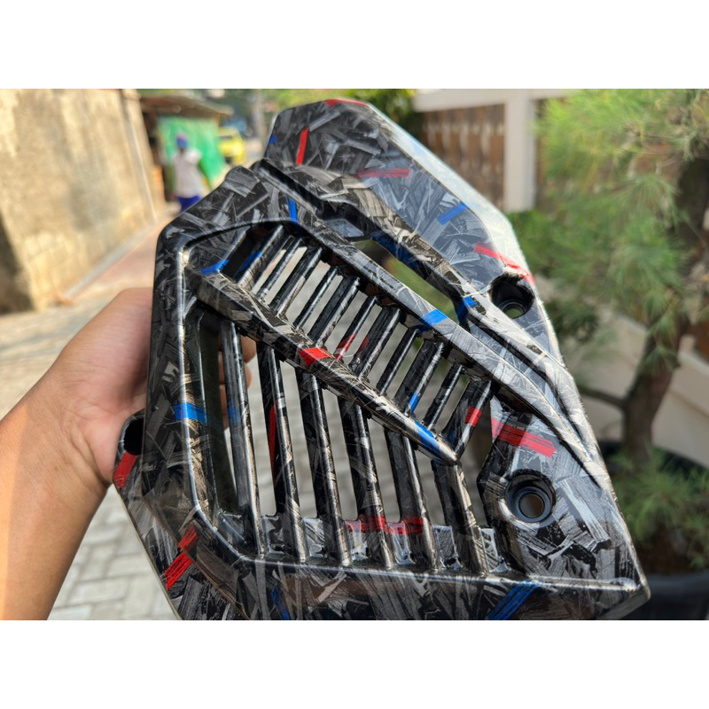 Jual tutup radiator vario carbon Forged wtp radiator vario 125 150 ...
