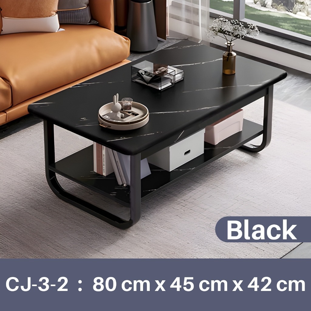 Jual Rak Meja Minimalis Cocok Untuk Ruang Tamu Double Layer Berbentuk