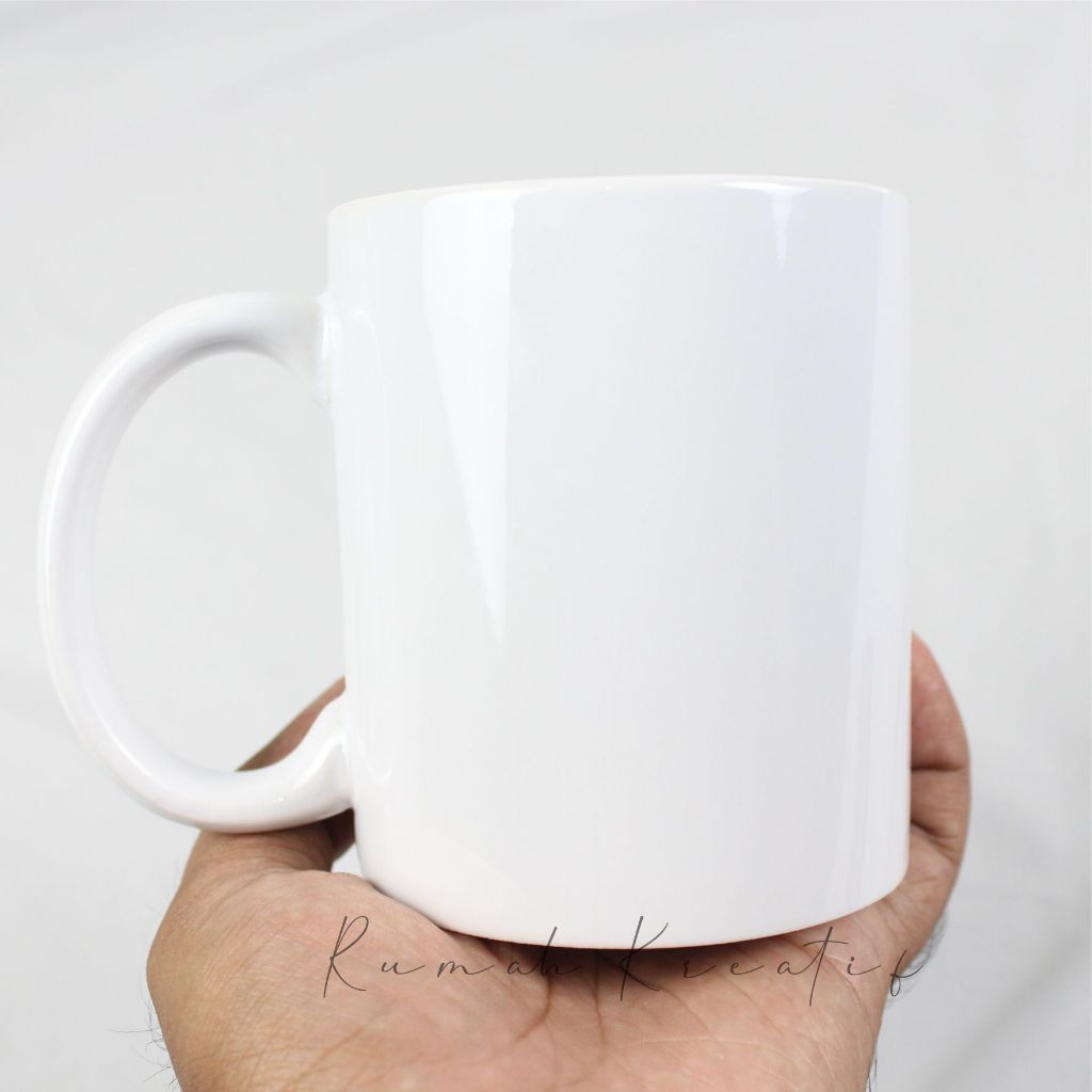 Jual Mug Putih Import 11 Oz Siap Press Gelas Polos Coating Sublim Sablon Custom Siap Press 2102