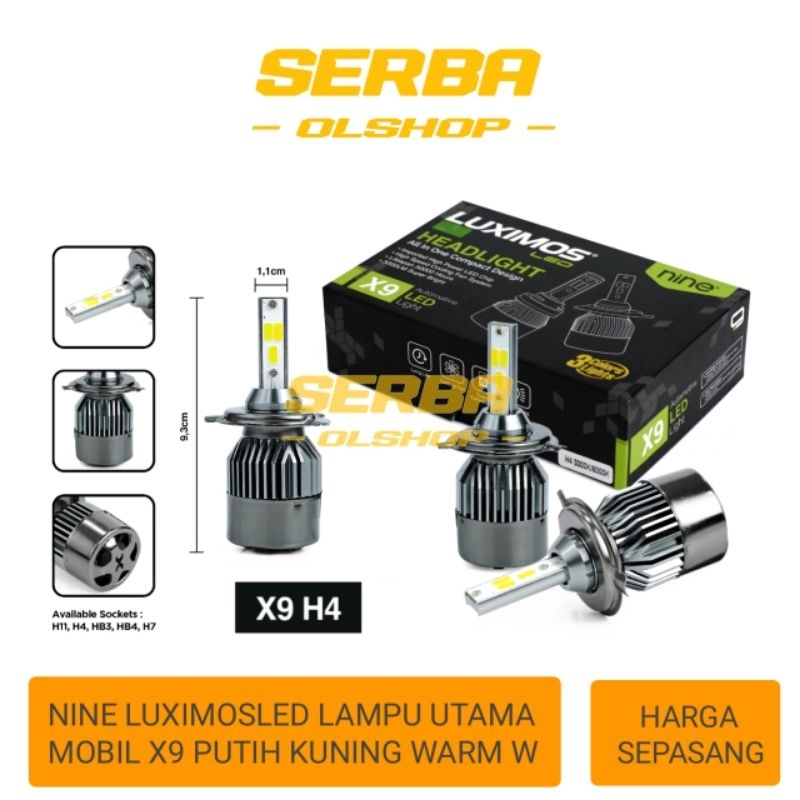 Jual Nine Luximos Lampu Led Utama Mobil H Hs Ecco W X Dan X Hi