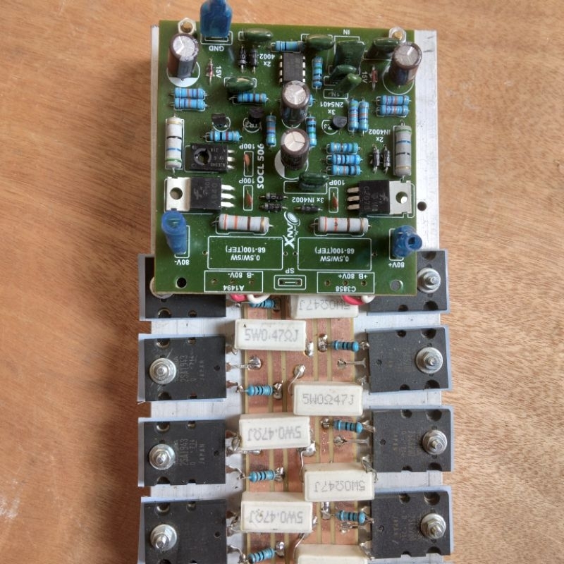 Jual kit power amplifier socl 506 original plus final 4 set transistor