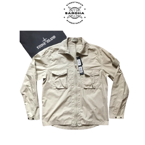 Island Ghost Piece Stone Island Overshirt Cream Stone Island