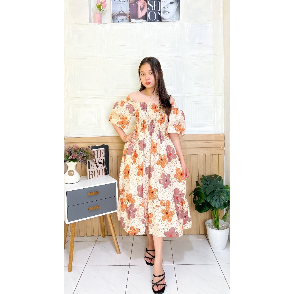 Jual DRESS NATASYA MOTIF KEKINIAN Shopee Indonesia