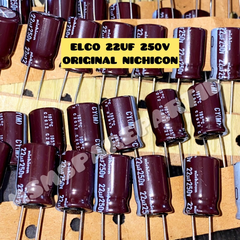  Jual ELCO 22UF 250V ORIGINAL NICHICON 