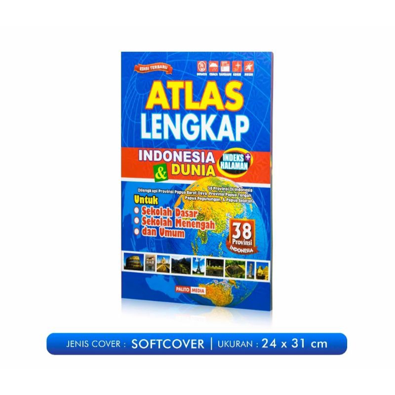 Jual Buku Atlas 38 Provinsi Edisi Terbaru / Atlas Lengkap Indonesia Dan ...