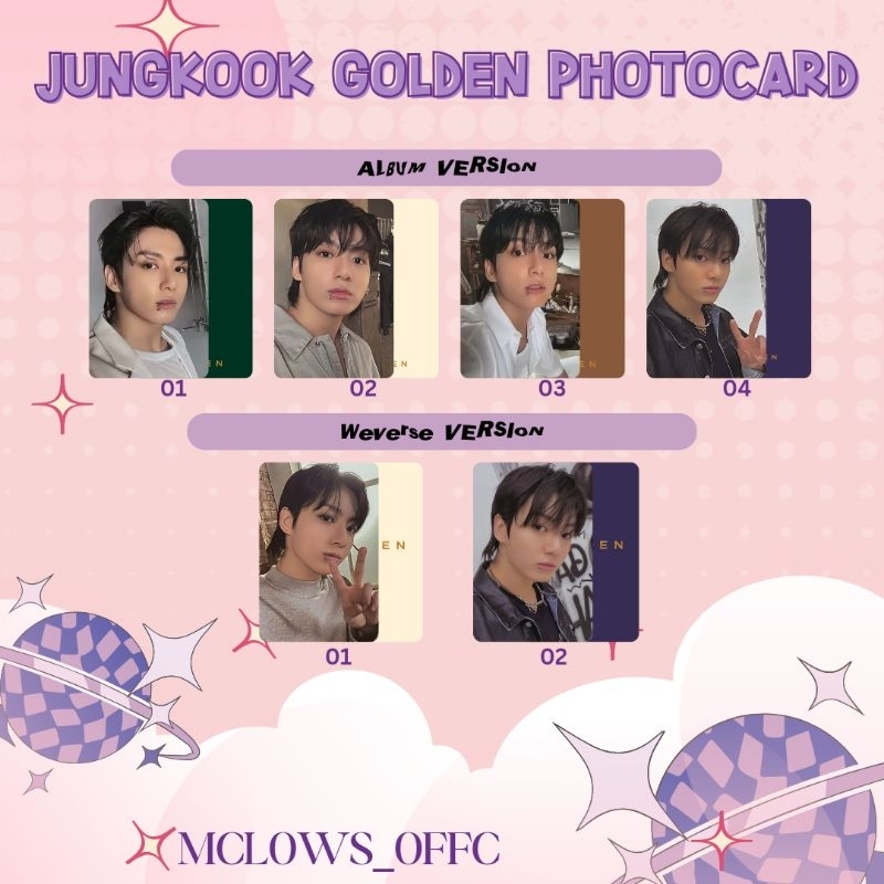 Jual Photocard JUNGKOOK BTS - Golden Photocard Pc Album Version ...