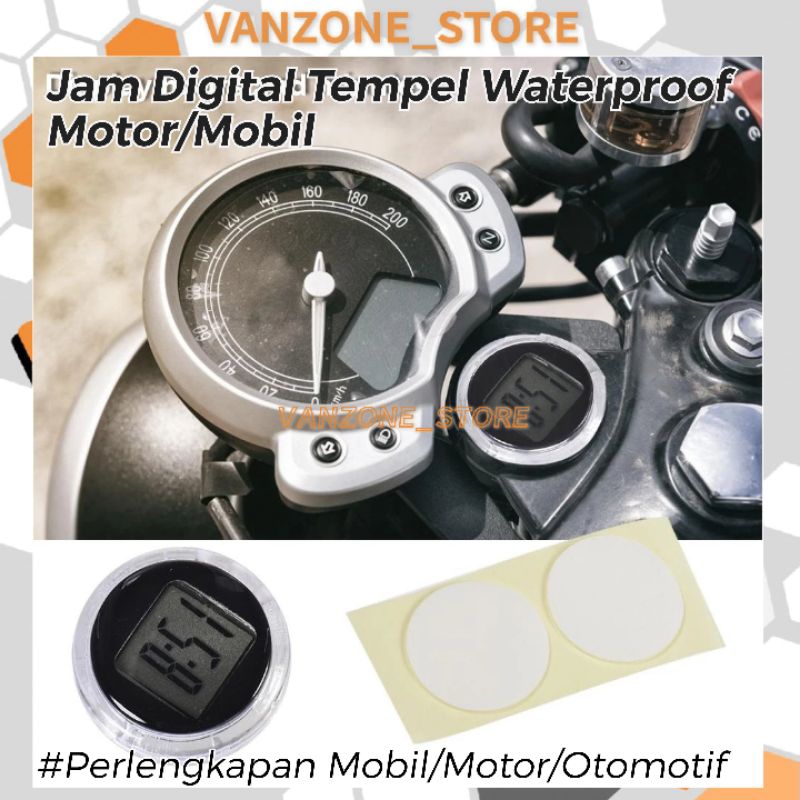 Jual Jam Motor Mobil Dasboard Mini Digital Watch Stick-on Clock ...