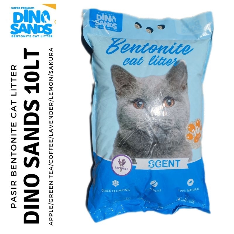 Jual DINO CAT SAND 10lt Bentonite Cat Litter Sands Pasir Kucing Gumpal & Wangi Berat 10l