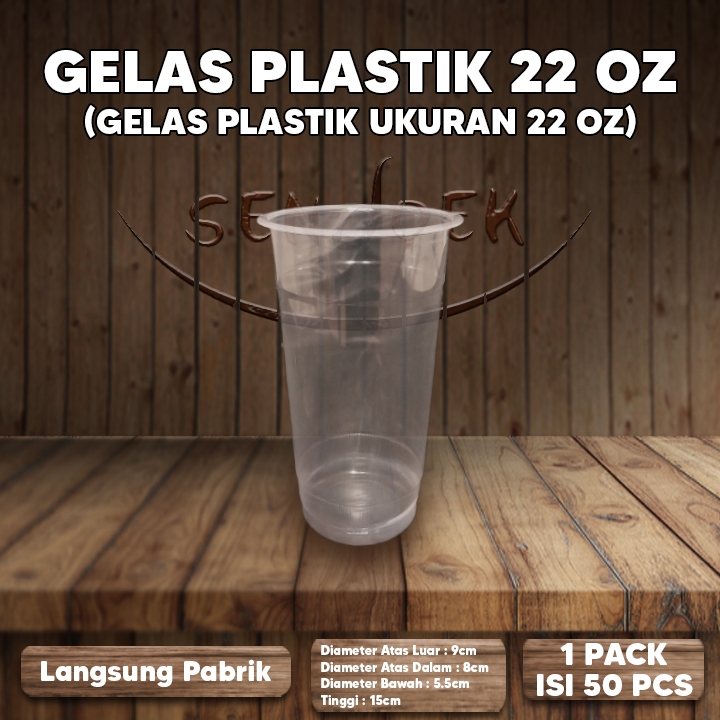 Jual Gelas Plastik Datar U 22oz Cup Datar U 22oz Gelas Plastik Tebal Shopee Indonesia 1557